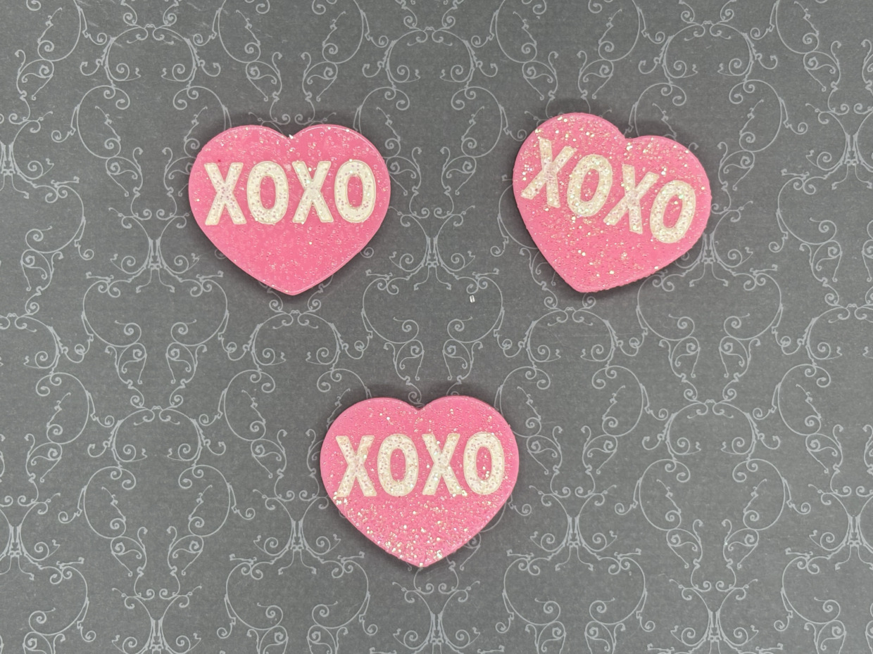 XOXO　ラメ濃ピンク